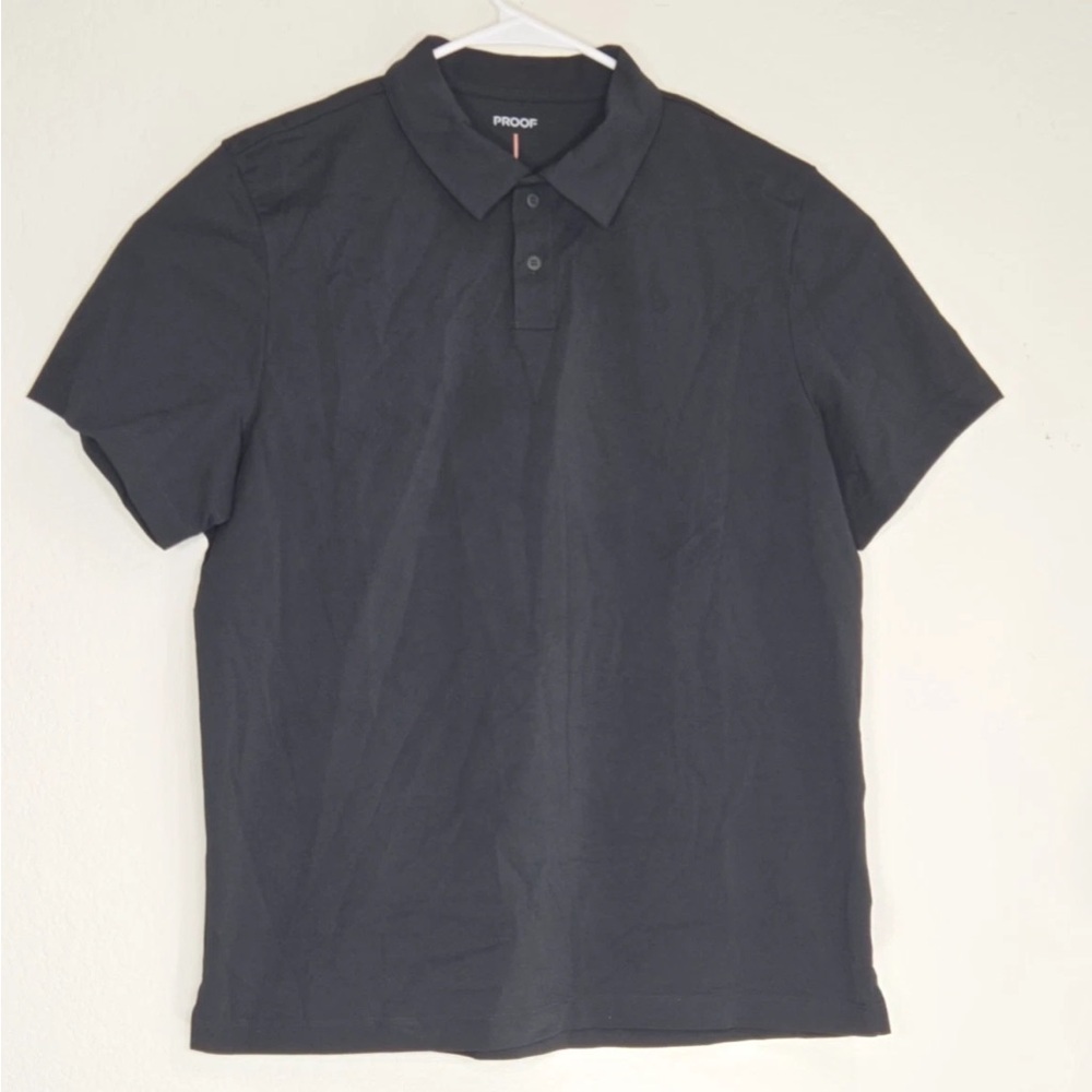 Proof Polo Huckberry Performance Golf Polyester Black Size XL Mens